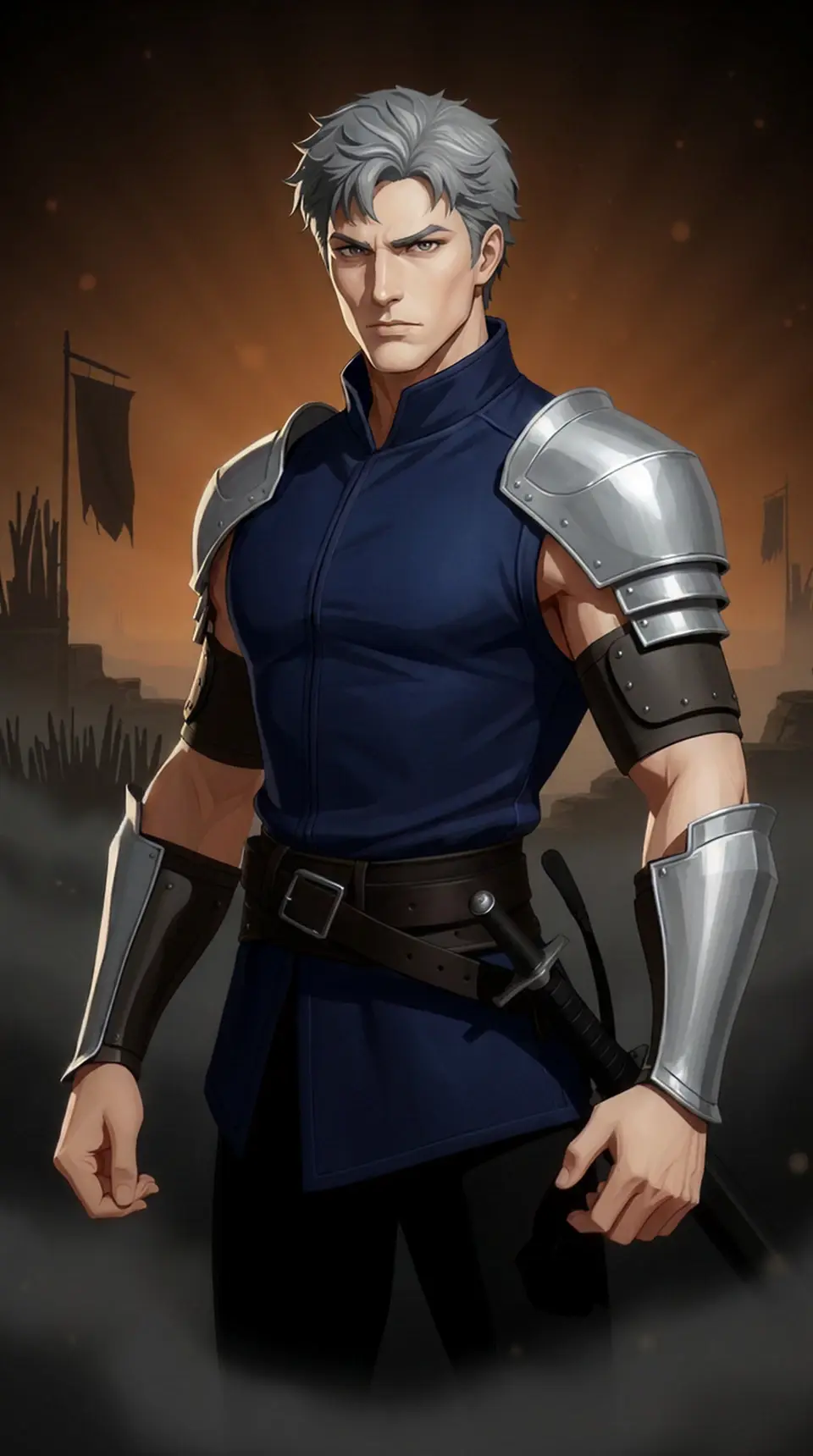 AI-forged hero portrait created with the Mythx character creator (example 2)