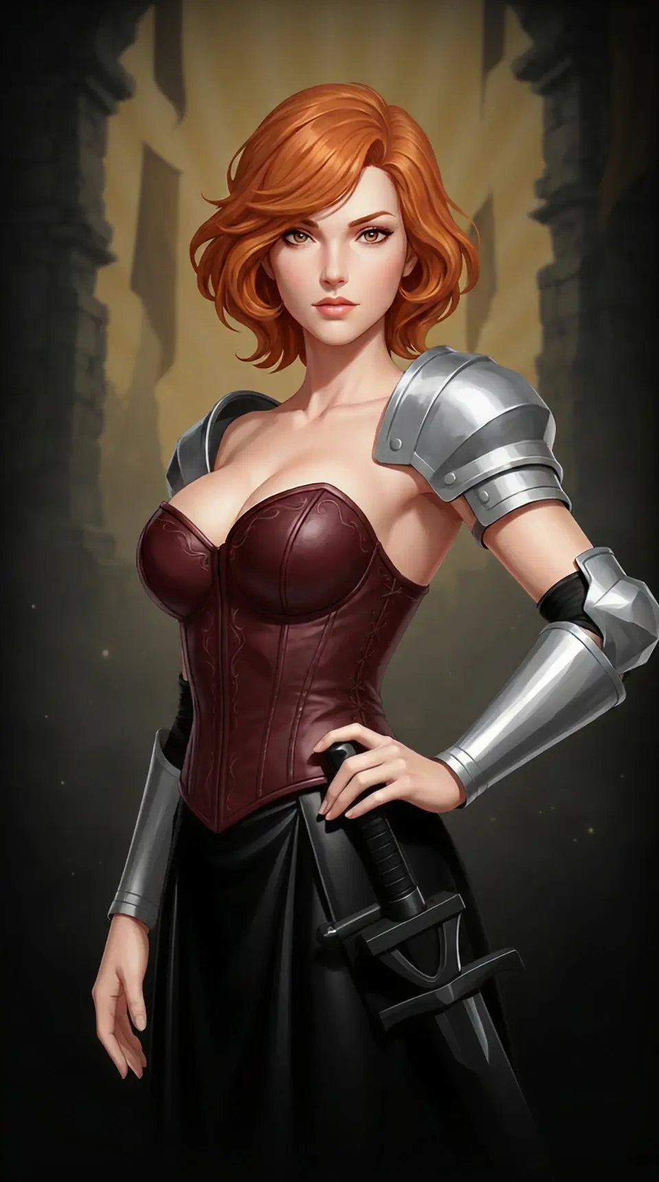 AI-forged hero portrait created with the Mythx character creator (example 4)